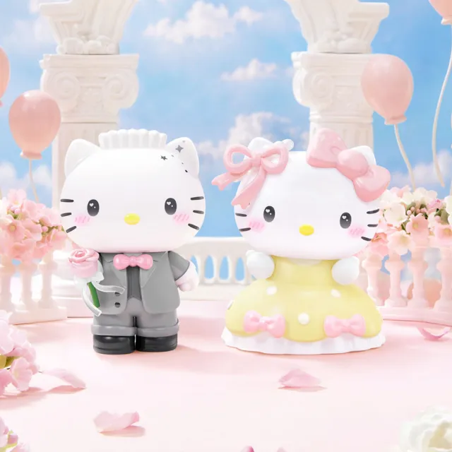 【YENDAR 研達】三麗鷗Hello Kitty&Dear Daniel世紀婚禮系列公仔盲盒[8入/中盒](浪漫婚禮)