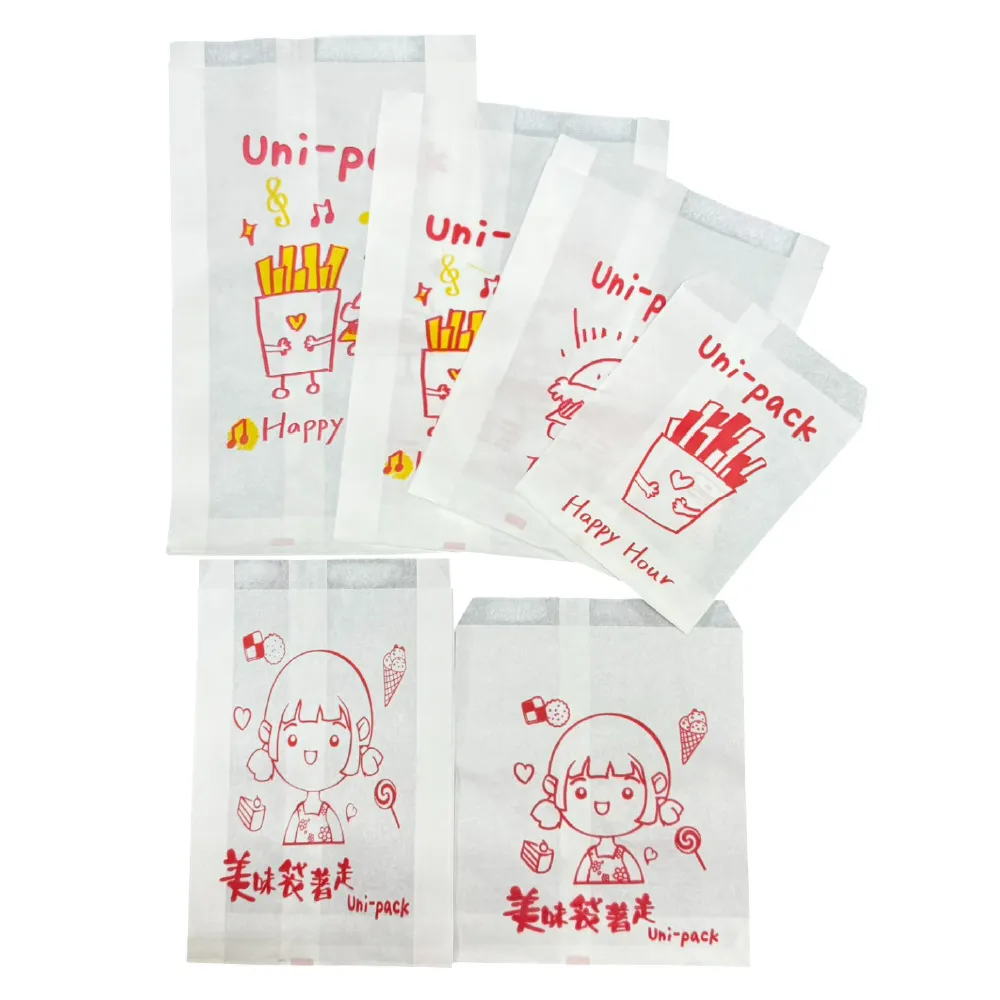 【CLEAN 克林】油耐袋 Uni-Pack 50入/包 兩款可選(瞇瞇兔推薦 防油紙袋 MIT台灣製造 攤販必備 早餐店必備)