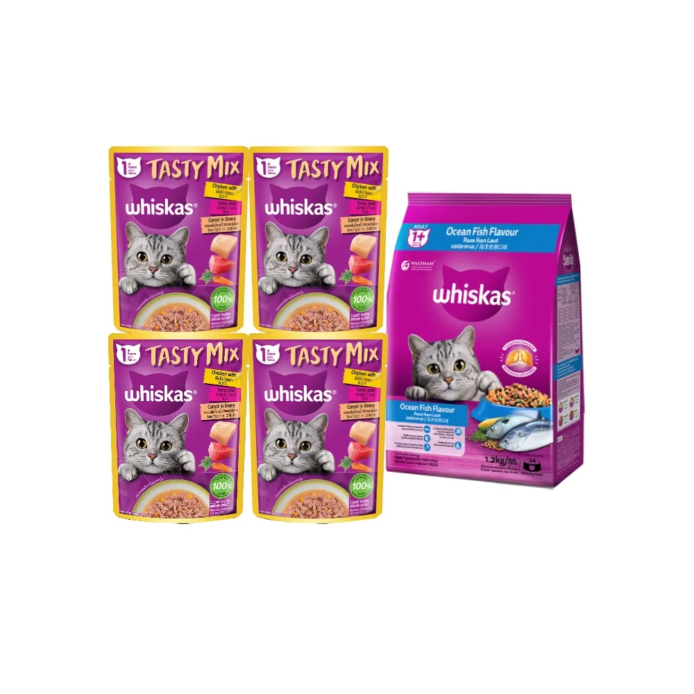 【Whiskas 偉嘉】新客驚喜盒-貓乾糧+貓濕糧