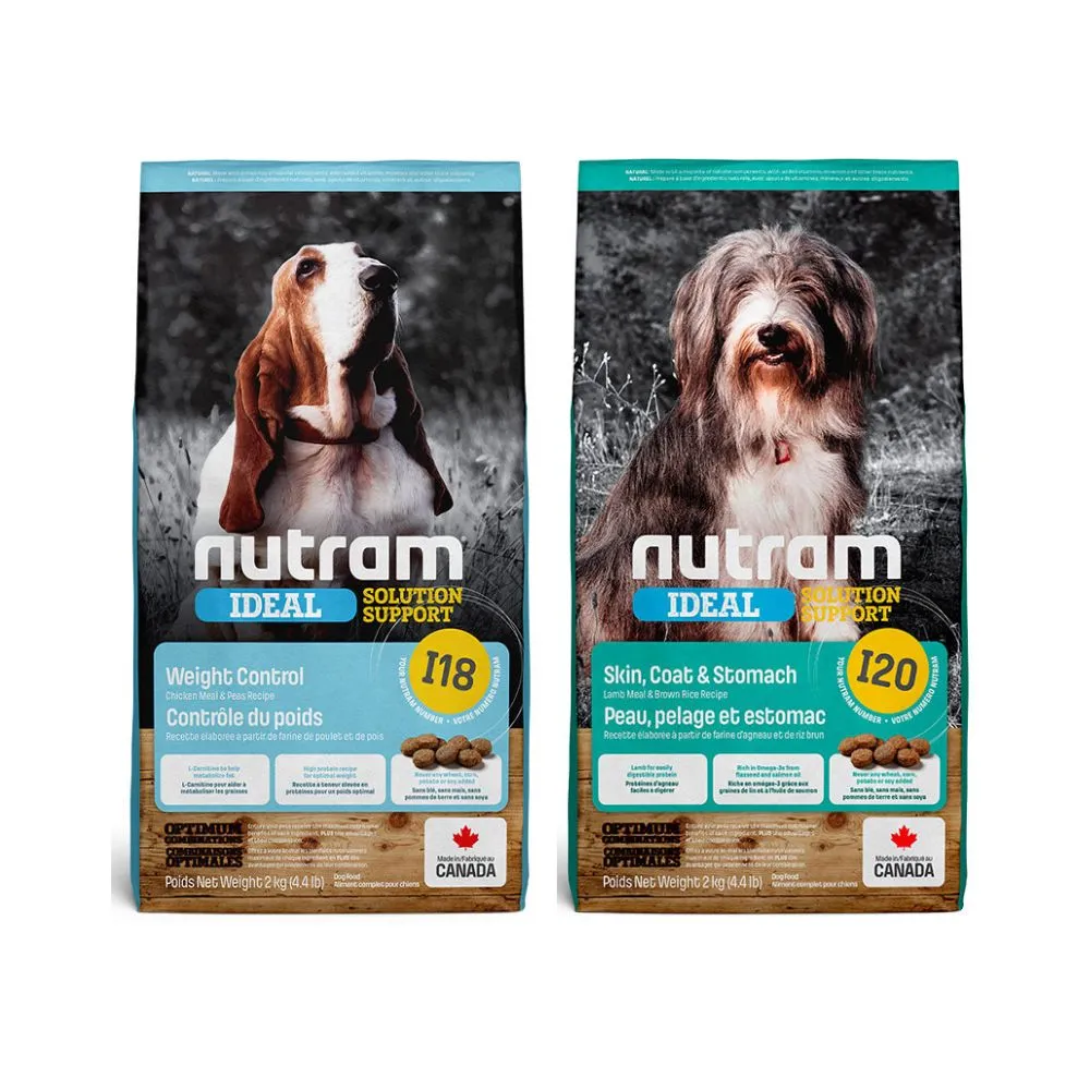 【Nutram 紐頓】I18/I20無穀專業理想系列狗飼料 11.4kg/25lb(雞肉/羊肉、狗糧)