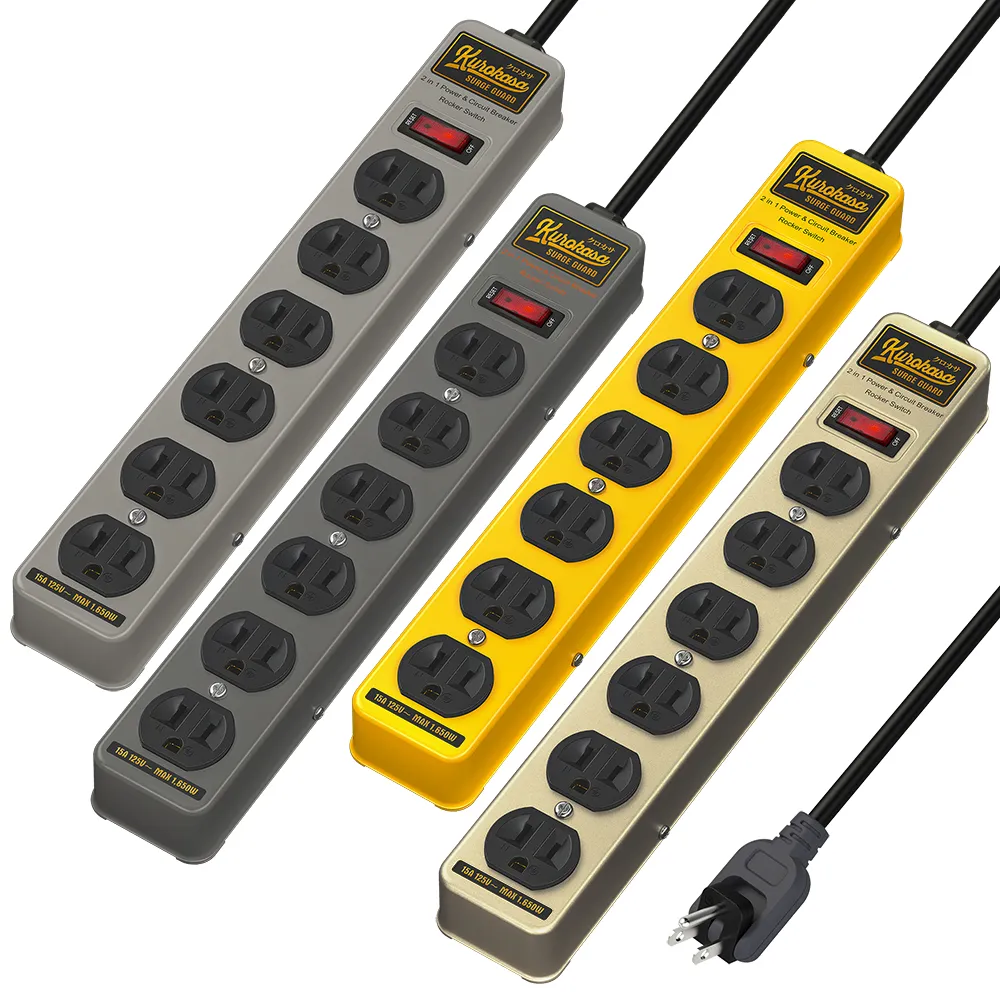 【iPlus+ 保護傘】1開6插3P黑傘鐵殼延長線1.2m-2入組(KU-5162J.防火防突波.旋轉插頭.插座.電源線)
