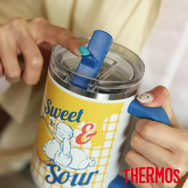 【THERMOS 膳魔師】小熊維尼100週年不鏽鋼真空吸管隨行瓶710ml(TS182WP-HDLM)