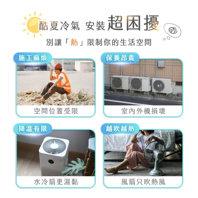 【SANSUI 山水】極凍方｜極冷冰鋒行動冷氣 移動式冷氣 移動空調 省電 低噪音 製冷 清淨 除溼SAC-30NE