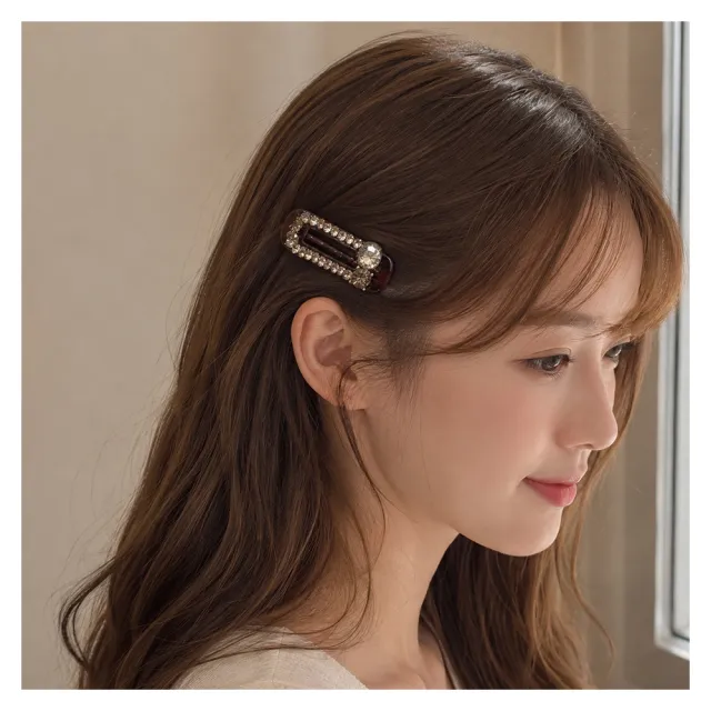 【NANA】精緻輕奢水鑽髮夾兩入組 N115090904(輕奢 水鑽 髮夾 兩入組)