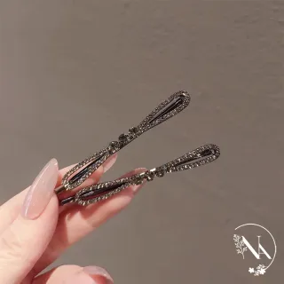 【NANA】氣質水鑽蝴蝶結瀏海夾一字夾兩入組 N115090902(水鑽蝴蝶結 瀏海夾 一字夾 兩入組)