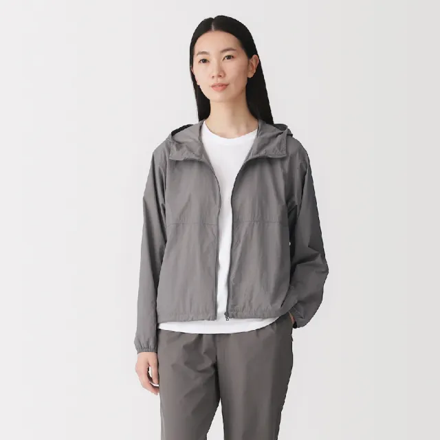 【MUJI 無印良品】女撥水加工可攜式風衣外套(象牙白/灰白/黑色/煙燻粉)