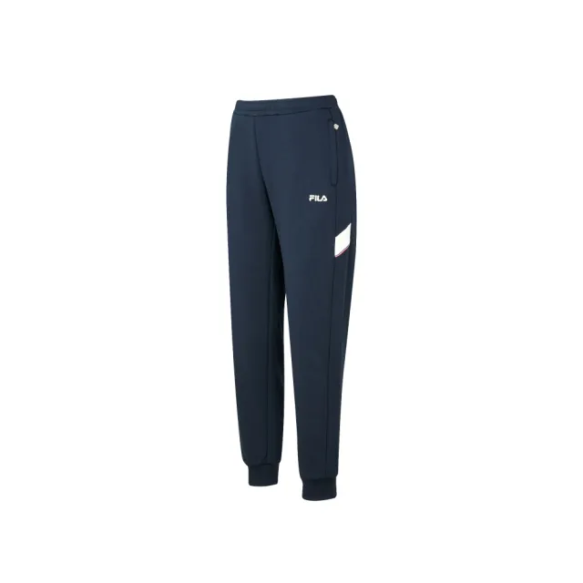 【FILA】女針織束口長褲-丈青 5PNA-5716-NV