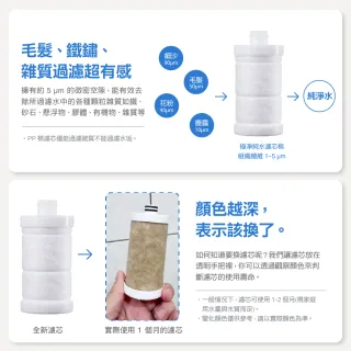 【CAESAR 凱撒衛浴】沐浴龍頭 / 免治馬桶專用 極淨純水過濾器 1 機 1 芯體驗組( PP過濾綿＋亞硫酸鈣除氯)
