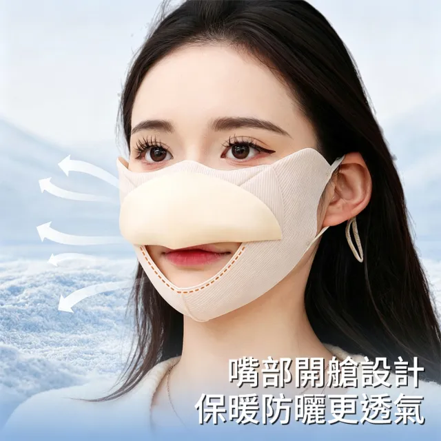 【Chewy】冬季保暖口罩 半臉防風面罩 騎行防寒面罩 可喝水騎行口罩 機車單車戶外護臉套 男女同款