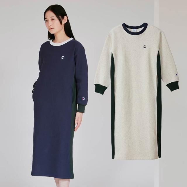 【Champion】官方直營 女款-CASUAL 寬版長洋裝-2色 (CW-D313 日規)