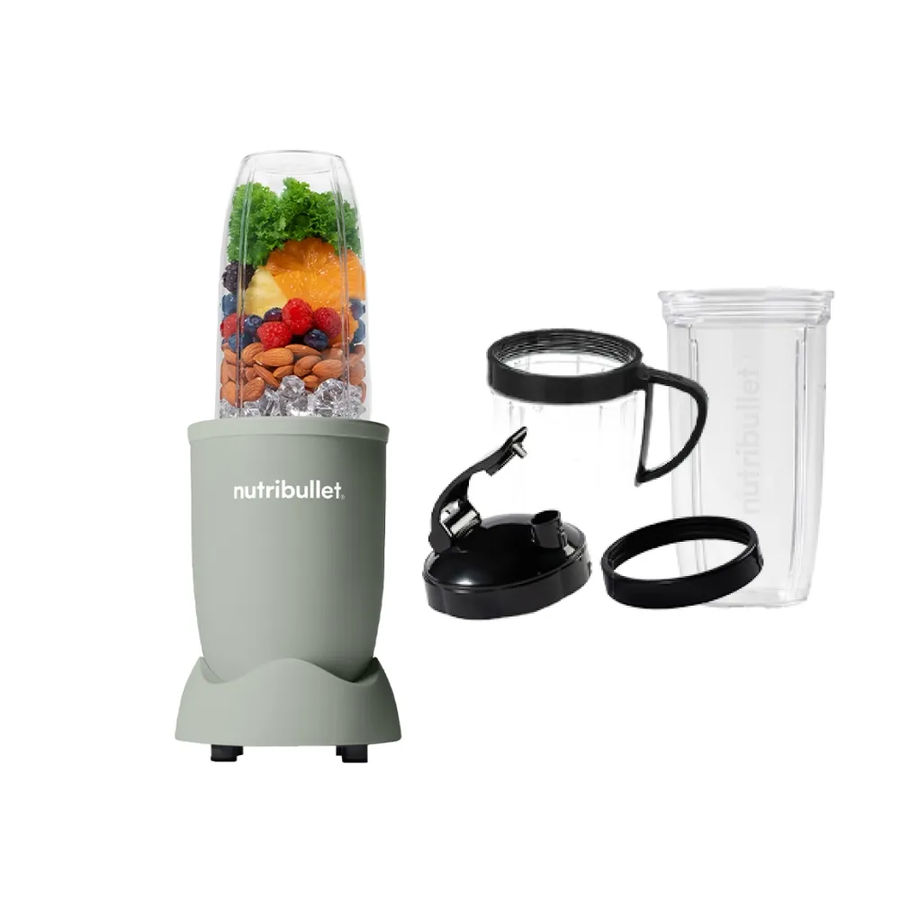 nutribullet 紐粹樂】900瓦Pro強效營養瞬萃果汁機NB-201(薄荷綠/登記送