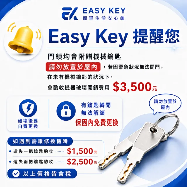 【EASYKEY】EK M113 把手型 智慧電子鎖/智能鎖  (指紋│卡片│密碼│鑰匙│藍芽APP)