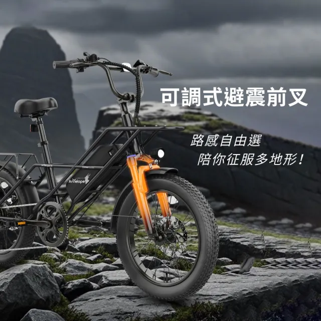 【CyberCycle】Antelope 大羚羊 - 20吋 強動力x前避震 多功能胖胎電輔車(親子車/胖胎車)