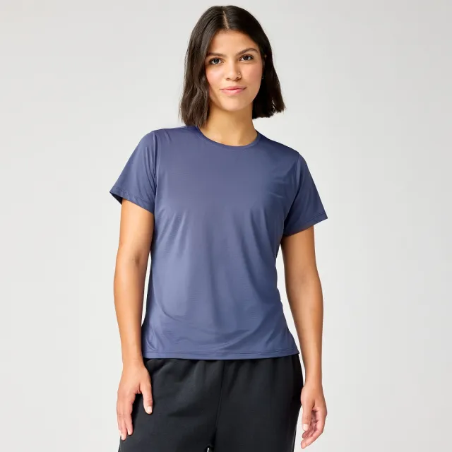 【BROOKS】女短袖上衣 Dash 奔跑短袖上衣_暮夜藍 (221755517)