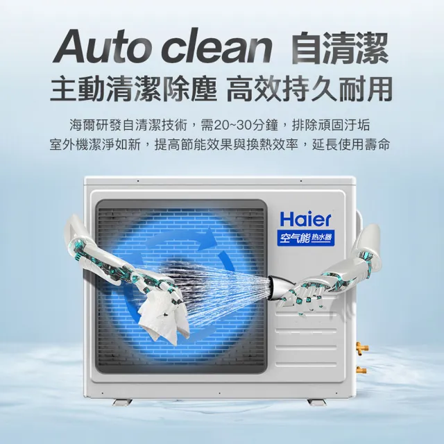 【Haier 海爾】500L R32雙變頻空氣源式熱泵熱水器 WIFI/APP控溫 (HP80W/500TFE7 不含基本安裝)