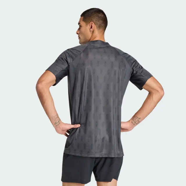 【adidas 愛迪達】短袖上衣 男 訓練 慢跑 吸濕排汗 亞規 CLUB GRAPH TEE 黑 KS8307(S3464)