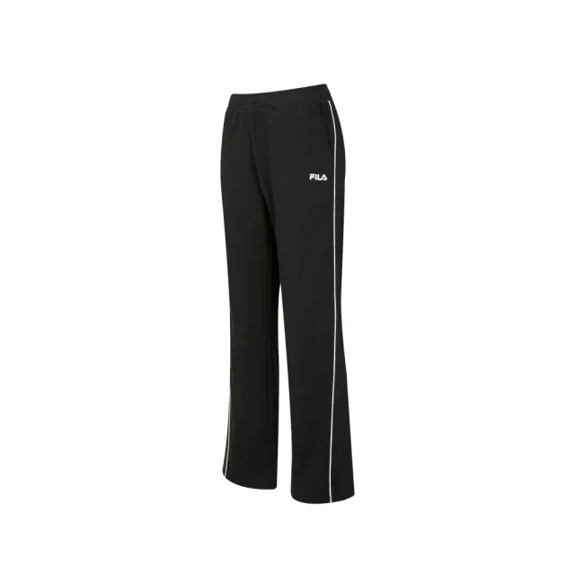 【FILA】女針織平口長褲-黑色 5PNA-5718-BK