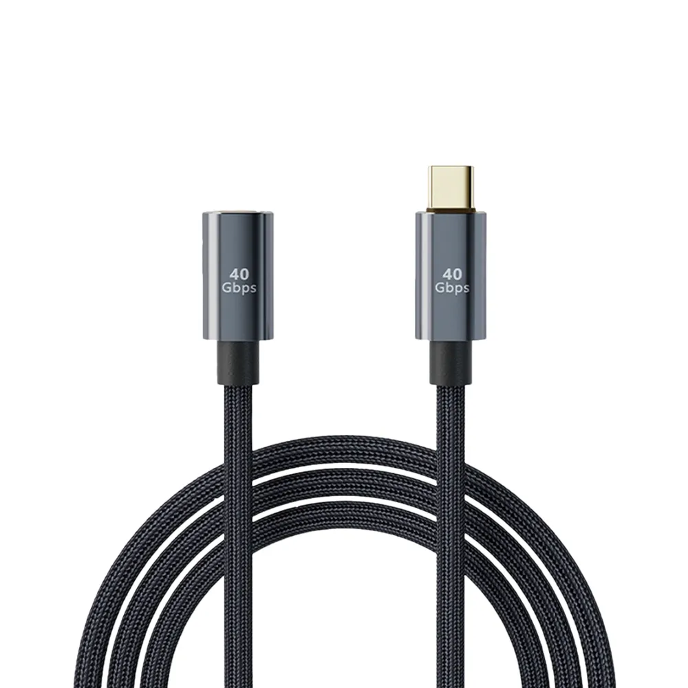 【百寶屋】USB4.0 Type-C公轉Type-C母100W 8K60Hz雷電影音傳輸延長線 0.8M