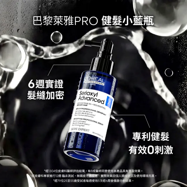【L’OREAL 巴黎萊雅PRO】絲芮雅活力啟動精粹 90ml 囤貨組 (建髮小藍瓶/養髮/控油/頭皮精華/頭皮調理)