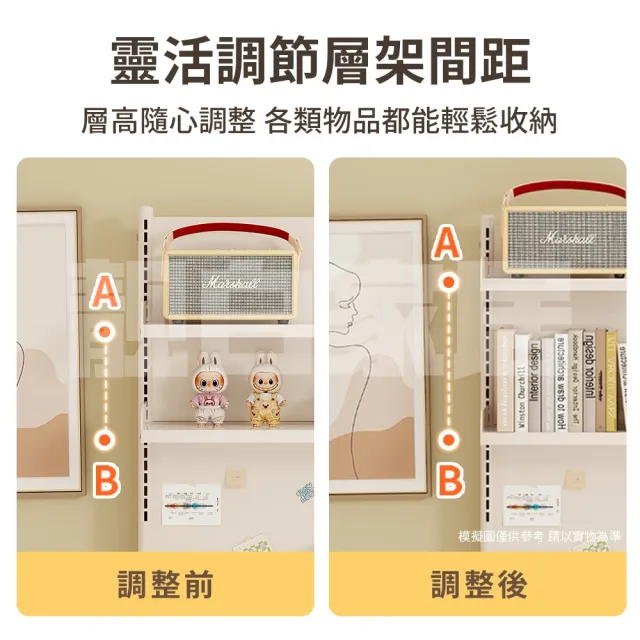 【靚白家居】全碳鋼 洞洞板桌上書架置物架螢幕收納架(寬80 x 高83 x 深 24公分)