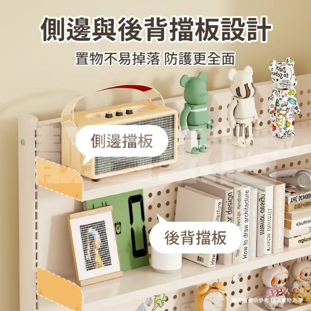 【靚白家居】全碳鋼 洞洞板桌上書架 120CM 螢幕收納架 (寬120 x 高83 x 深 24公分)