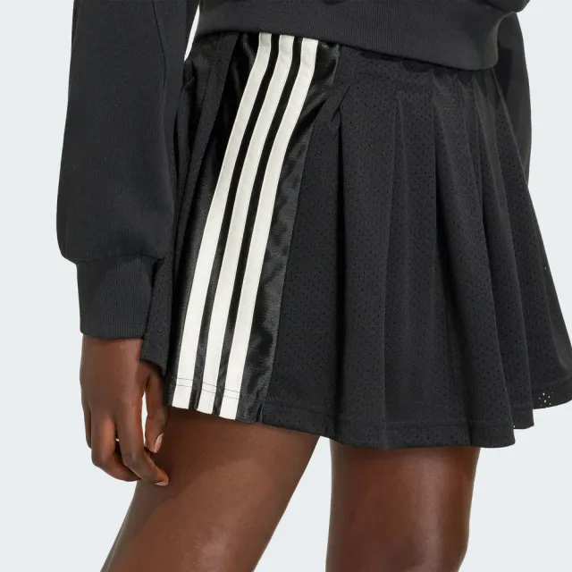 【adidas 愛迪達】W Sta Seas 2in1 女 運動裙 短裙 二合一 內層短褲 黑(KR5323)