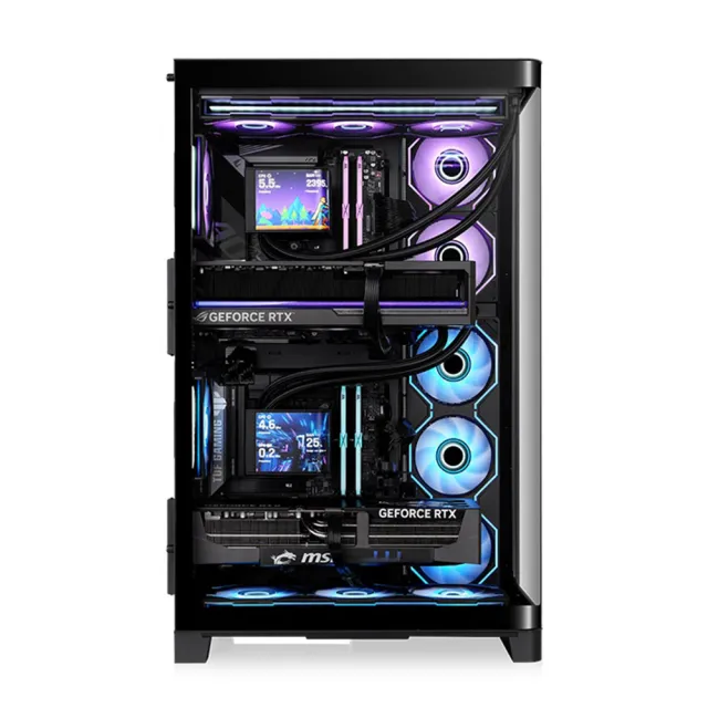【Thermaltake 曜越】CAPO X 雙系統機殼☆ 容納兩套獨立系統 支援420mm顯示卡 AI工作空間 共享桌面配置