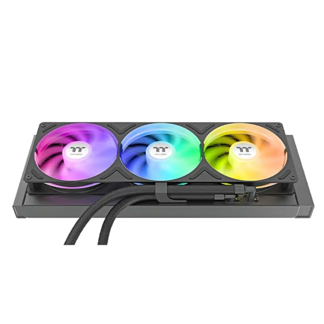 【Thermaltake 曜越】ST360 Ultra ARGB Sync一體式水冷散熱器 7吋LCD液晶螢幕 直橫擺放側出水管設計2500RPM