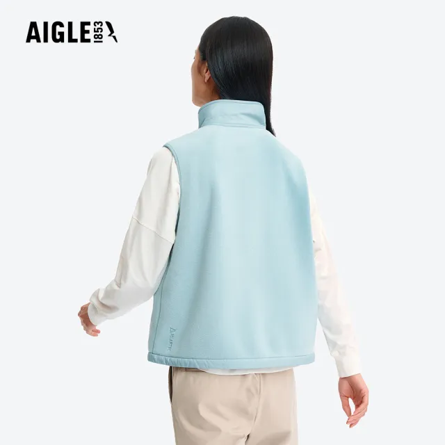 【AIGLE】女 POLARTEC 刷毛保暖背心｜AG-5A232A251 迷霧藍(女背心 保暖背心 刷毛外套 刷毛背心)
