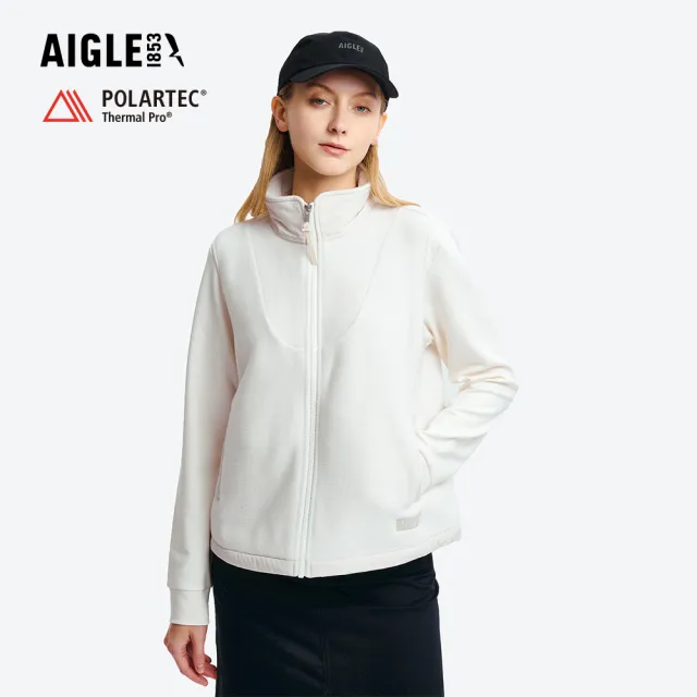【AIGLE】女 POLARTEC 刷毛保暖背心｜AG-5A232A133 灰白(女背心 保暖背心 刷毛外套 刷毛背心)