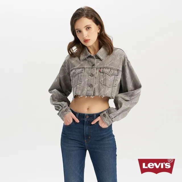 【LEVIS】女款 牛仔外套 短版外套 草寫LOGO 單寧外套 熱賣單品 003SY-0000