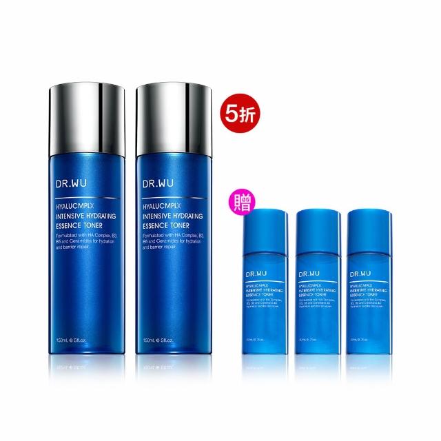 【DR.WU 達爾膚】玻尿酸保濕精華化妝水150ML(經典款 2入組)