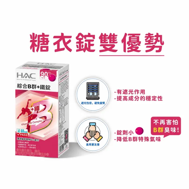 【永信藥品】綜合維他命B群+鐵錠3瓶組(90錠/瓶)