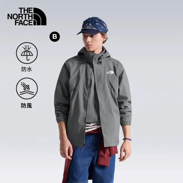 【The North Face】線上獨家款｜男女款防水抓絨內裡DRYVENT三合一外套 (多款任選)