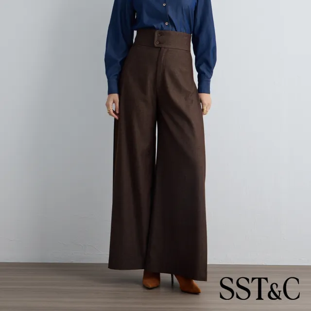 【SST&C】女裝_深咖色高腰女士長褲82126916002(限時85折)