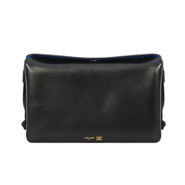 【CELINE】Trio Flap 三層 光滑羊皮 斜背包 肩背包 風琴包 黑色 10P862O86.38NO
