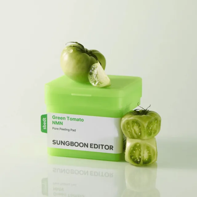 【SUNGBOON EDITOR】綠番茄 NMN 去角質爽膚棉 2入組(各60抽、共120抽) 爽膚棉片 毛孔護理