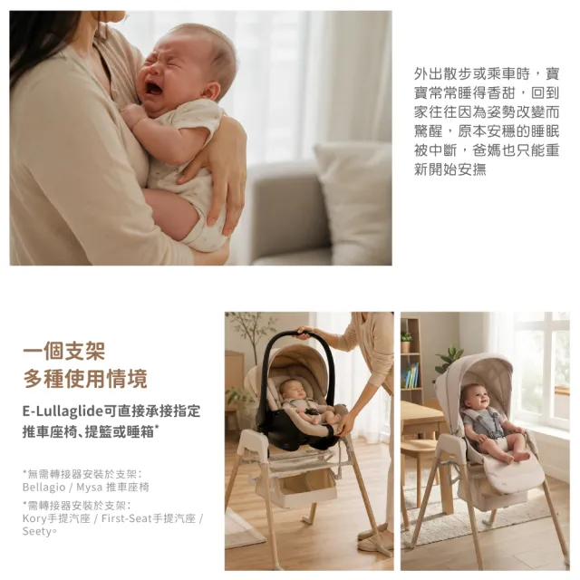 【Chicco】E-Lullaglide智能嬰兒搖椅支架(不含提籃/推車座椅/睡箱)