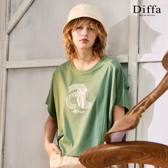 【Diffa】a字連袖速乾涼感針織衫-女