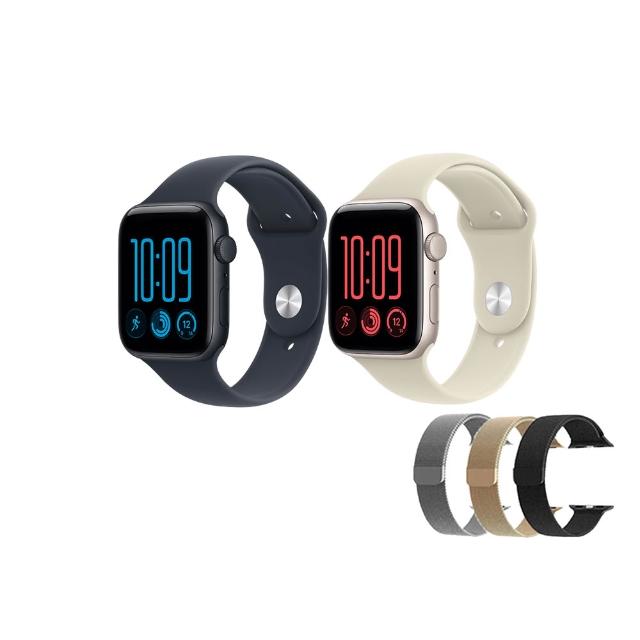 米蘭錶帶組【Apple】2026 Apple Watch SE3 GPS 40mm(鋁金屬錶殼搭配運動型錶帶)