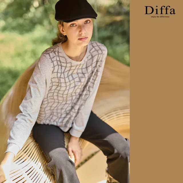 【Diffa】黑色直筒長褲-女