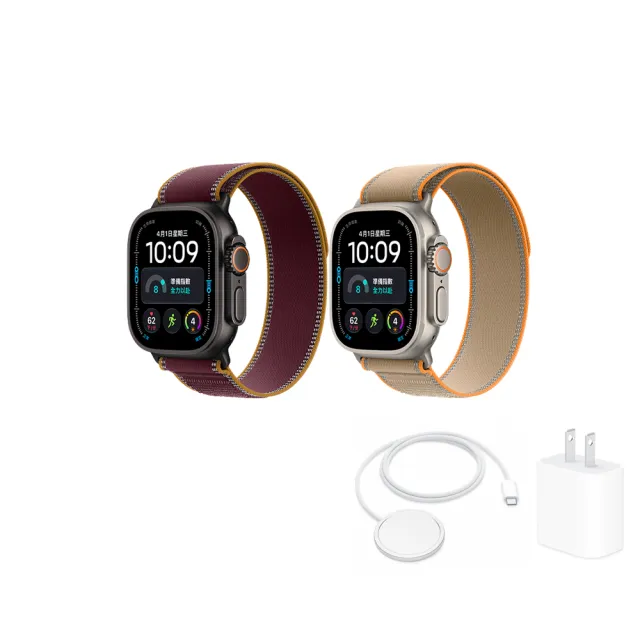 原廠充電全配組【Apple】Apple Watch Ultra 4 GPS+Cellular 49mm(鈦金屬錶殼搭配越野錶環)