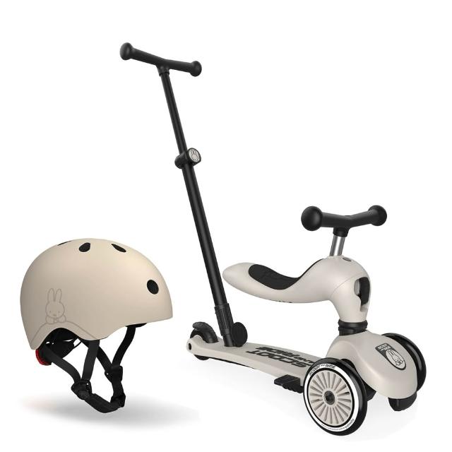 【Scoot&Ride】Kick1 Push&Go滑步滑板車+XXS安全帽-米菲兔聯名款(嚕嚕車 滑板車 護具)