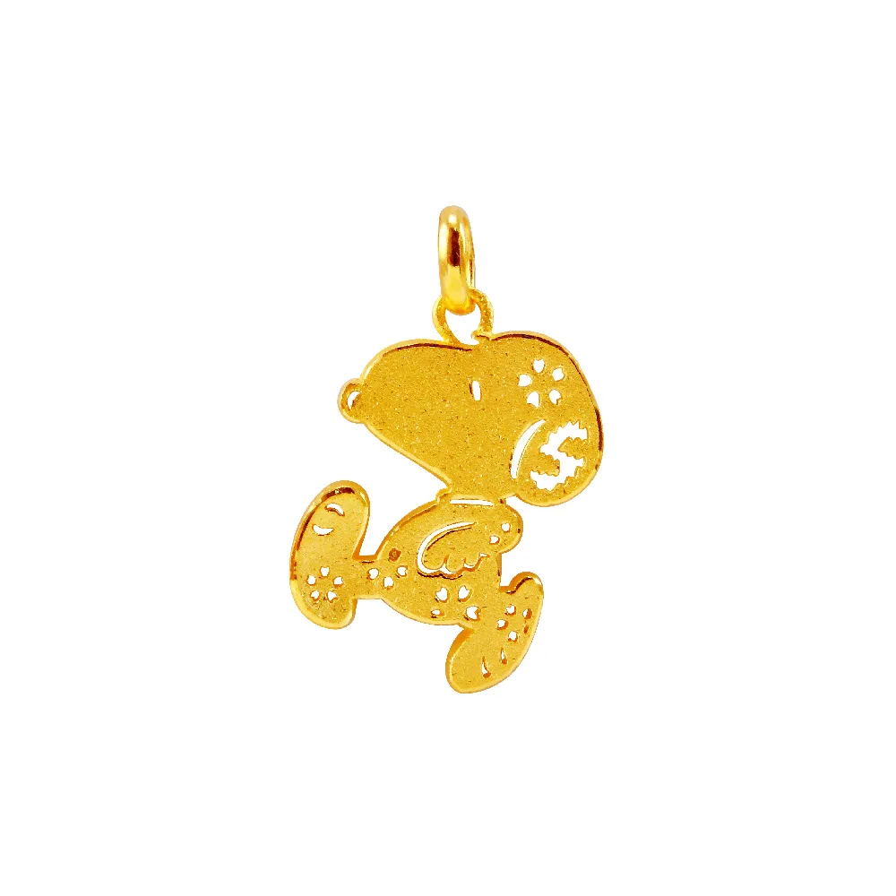 【2sweet 甜蜜約定】SNOOPY史努比純金墜飾約重0.88錢(SNOOPY史努比純金金飾)