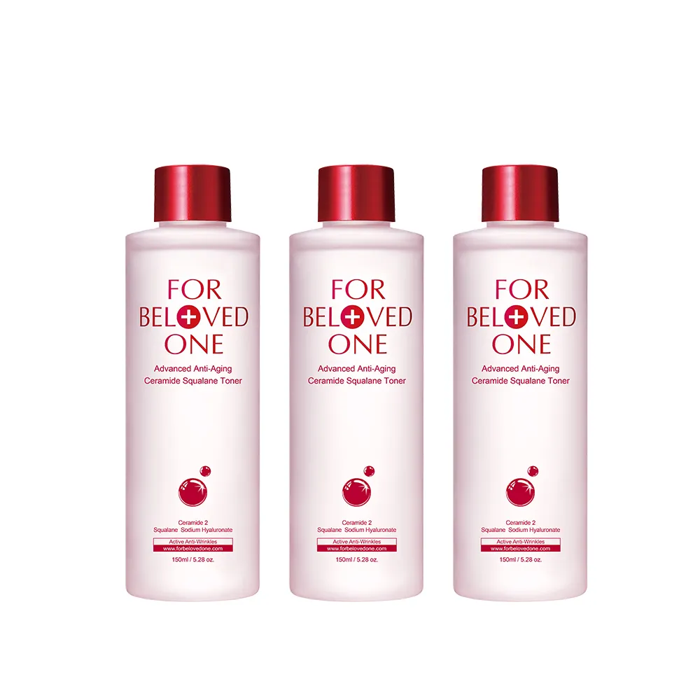 【For Beloved One 寵愛之名】全能抗皺神經醯胺角鯊化妝水 150ml 3入組
