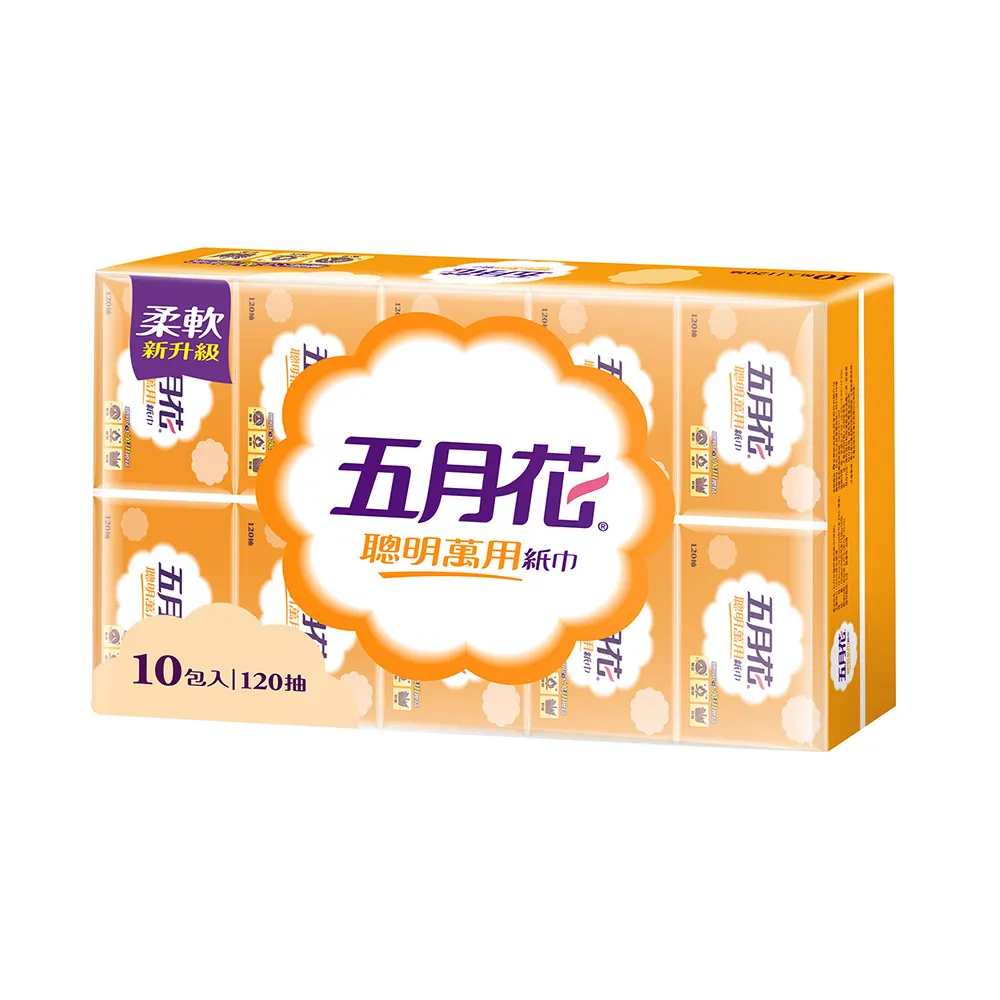 【MAY FLOWER 五月花】聰明萬用紙巾(120抽*60包)