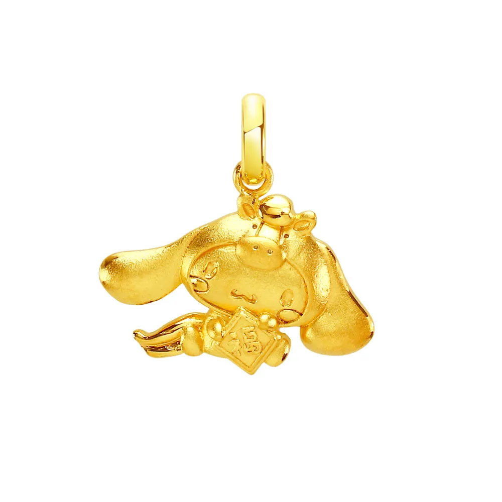 【2sweet 甜蜜約定】大耳狗馬年純金墜飾約重0.59錢(甜蜜約定 大耳狗金飾)