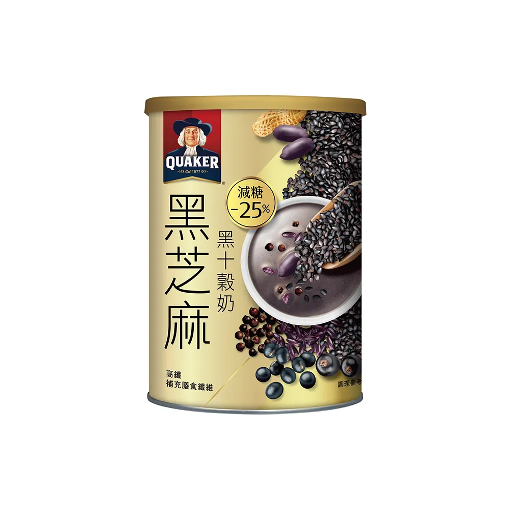 【QUAKER桂格】黑芝麻黑十穀奶390gx5罐