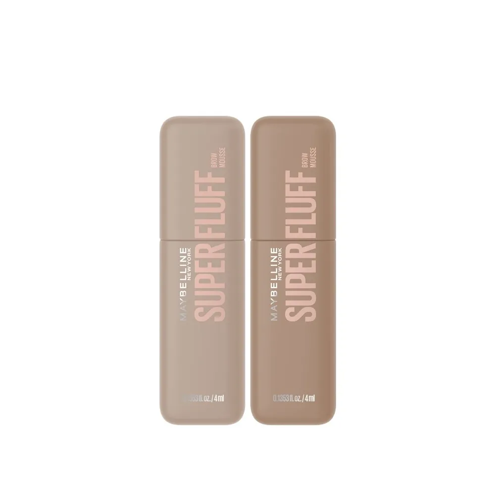 【MAYBELLINE 媚比琳】SUPER FLUFF 蓬蓬慕斯持色眉彩膏_2入組