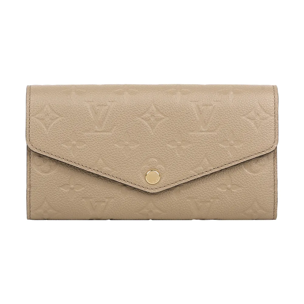 【Louis Vuitton 路易威登】Monogram Sarah 牛皮壓紋發財長夾(M82256)